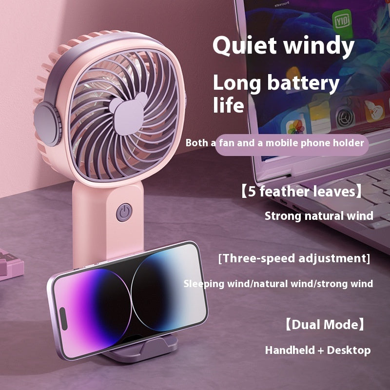 Handheld Portable Mute Little Fan USB Charging