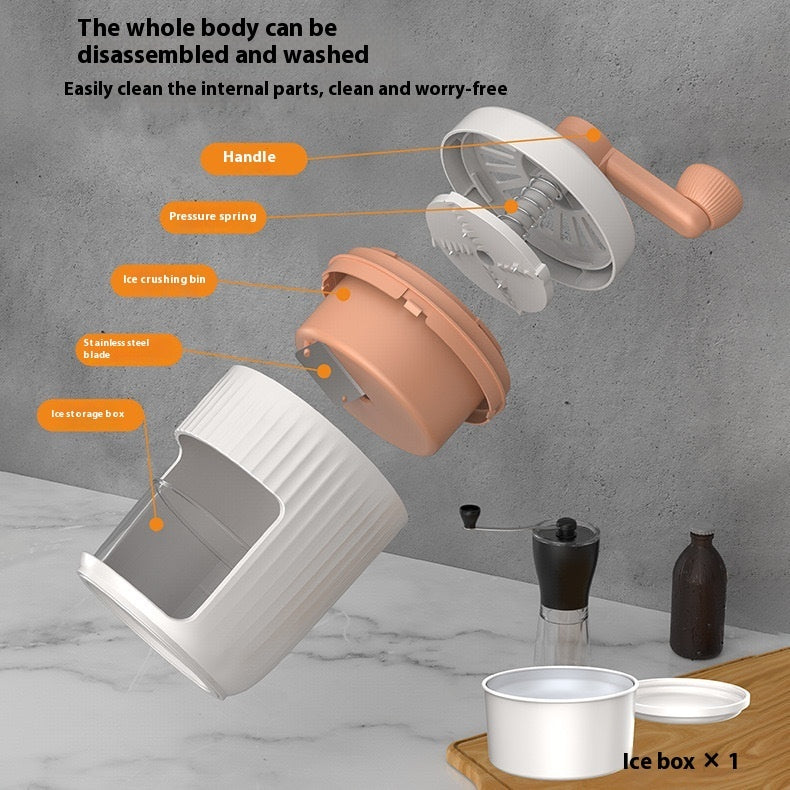 Hand-cranked Ice Shaving Machine Small Household Ice Crusher