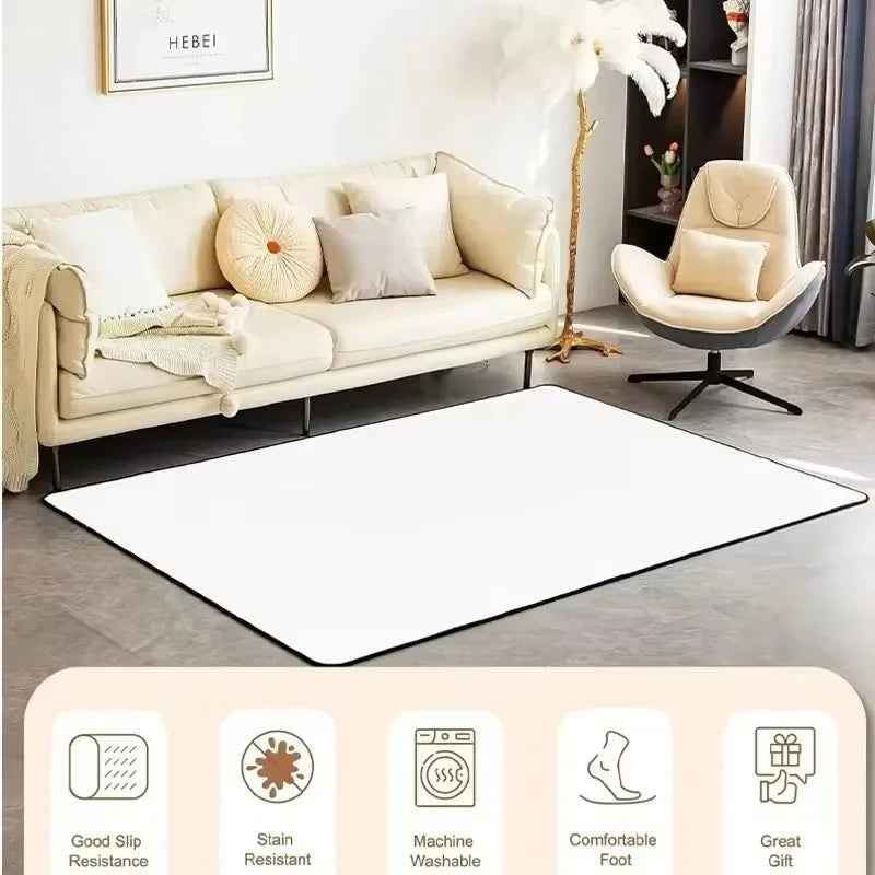 Spacious Vinyl Record-Inspired Rug for Living Room