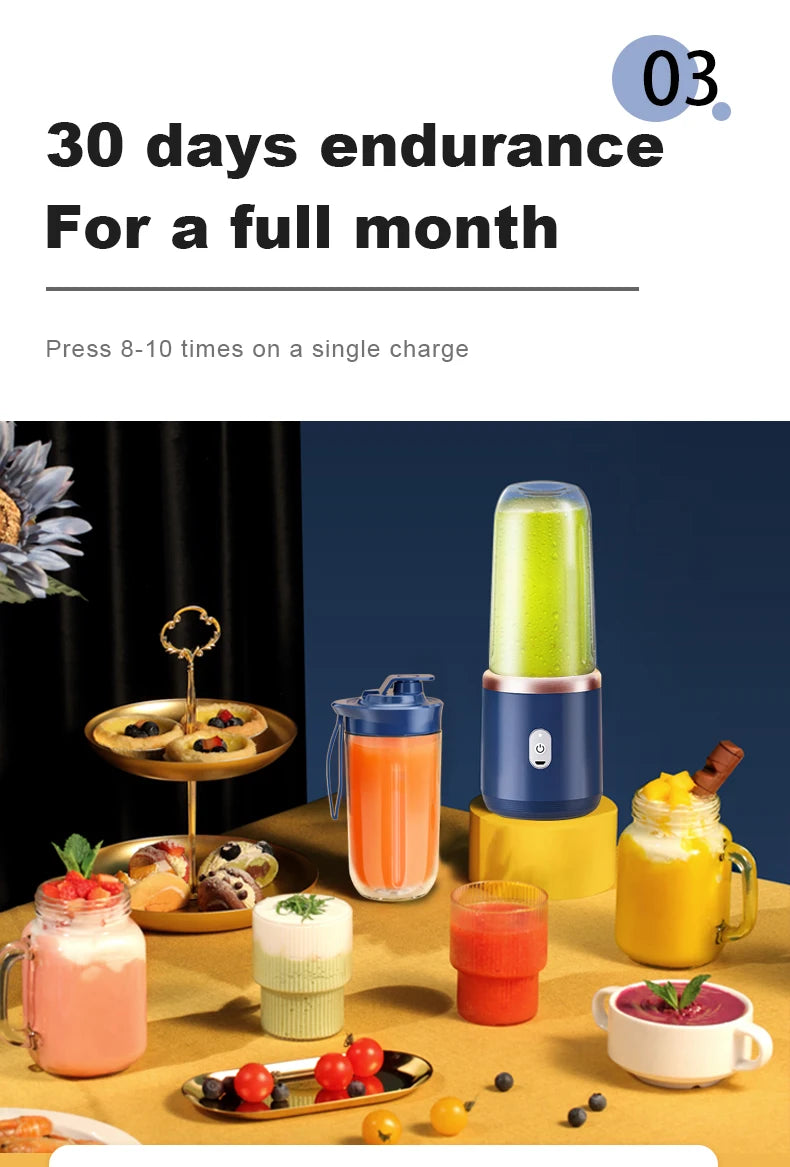 Portable Juicer Cup Smoothie Blender 6