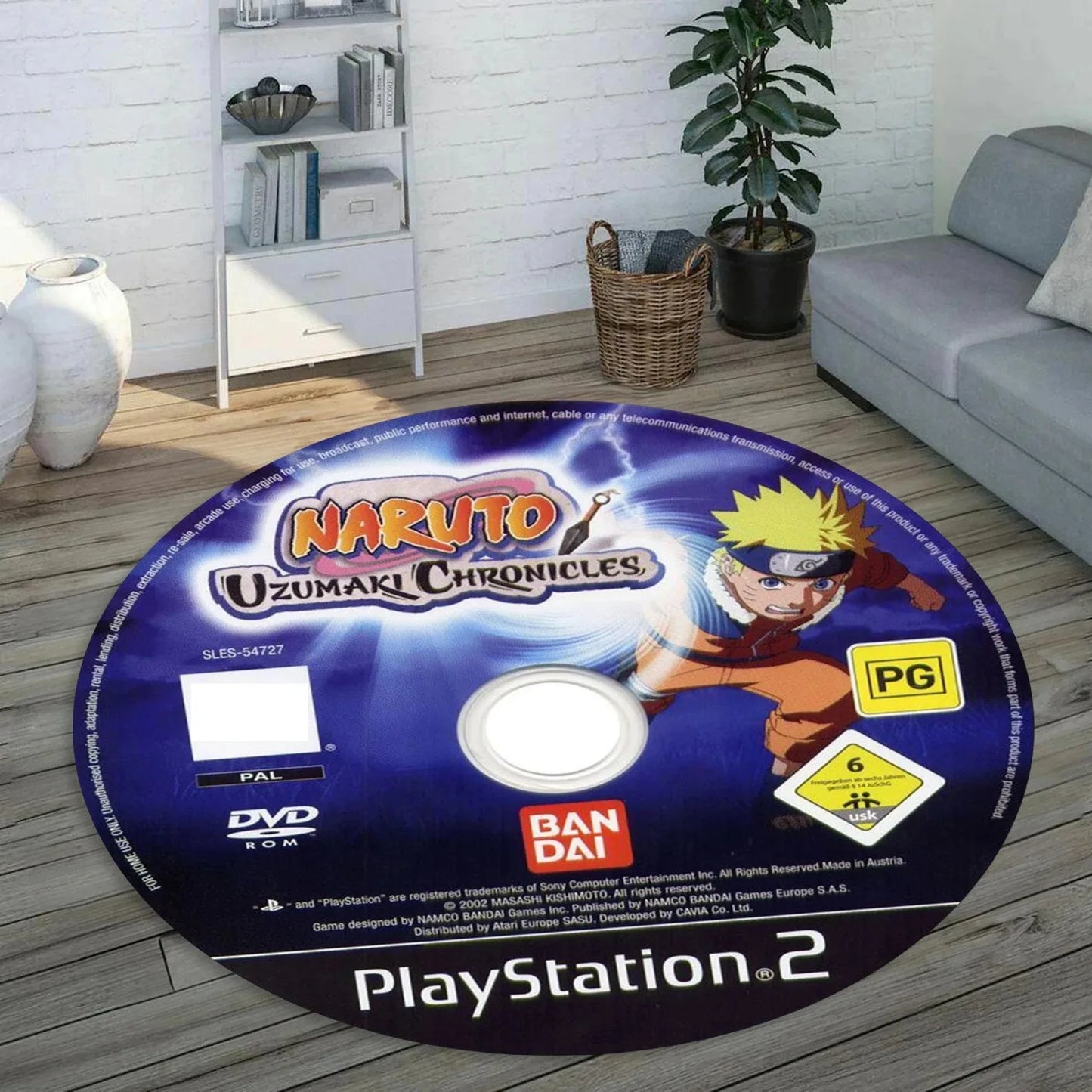 MINISO Round Game CD Carpet for Living Room Decor PS2/PS4