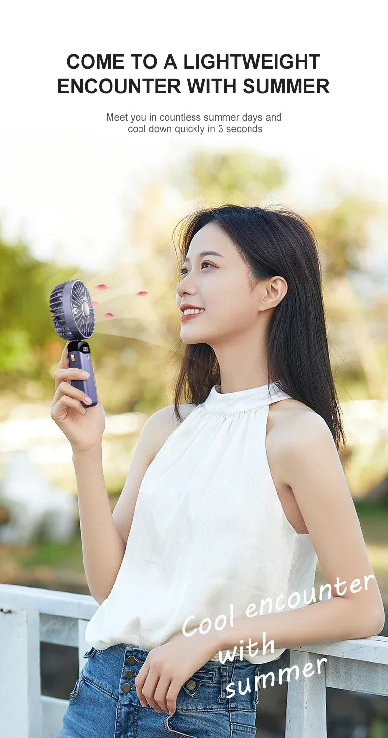 Handheld Mini Fan Foldable Portable
