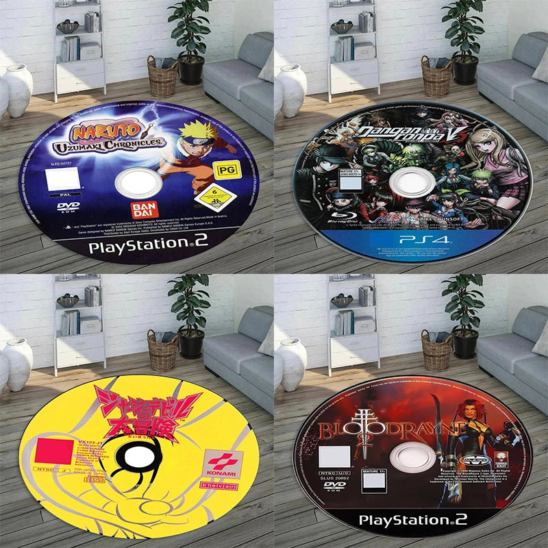 MINISO Round Game CD Carpet for Living Room Decor PS2/PS4