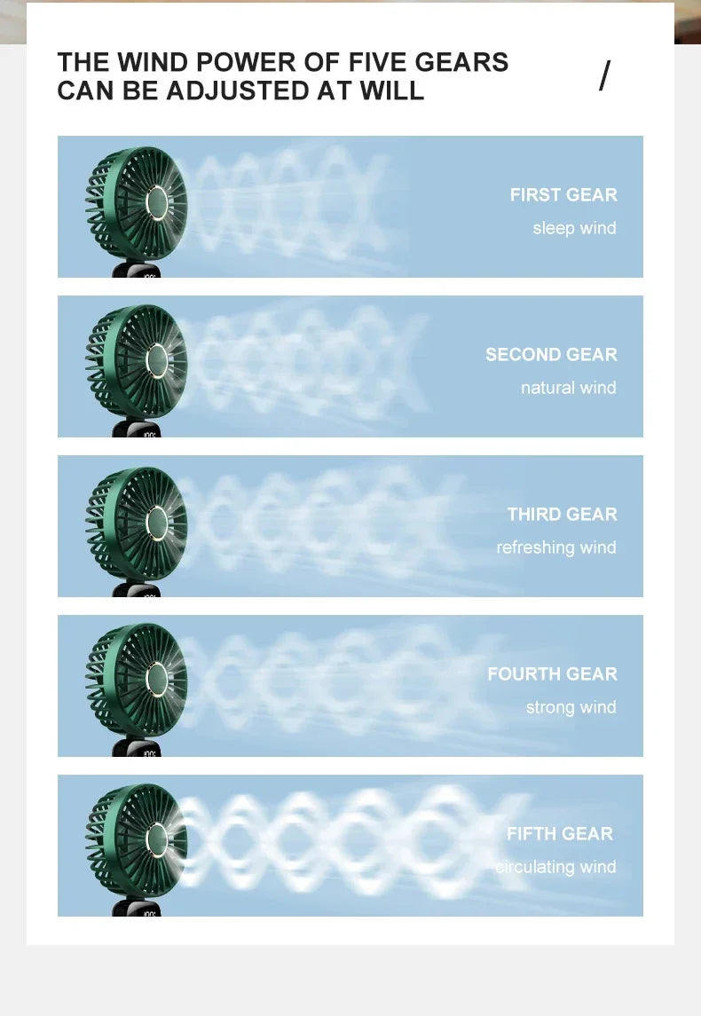 Handheld Mini Fan Foldable Portable