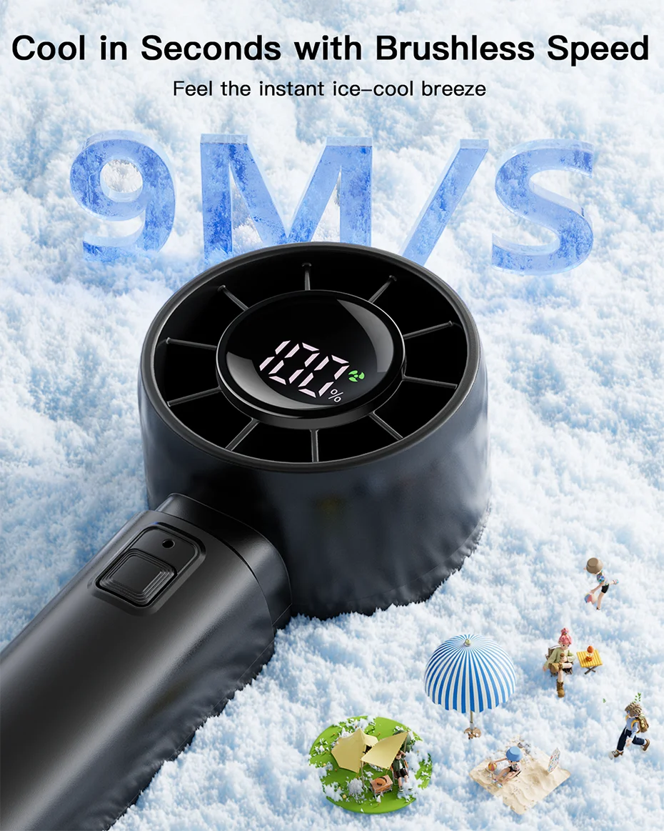 coldSky Portable Handheld Fan 4000mAh Battery