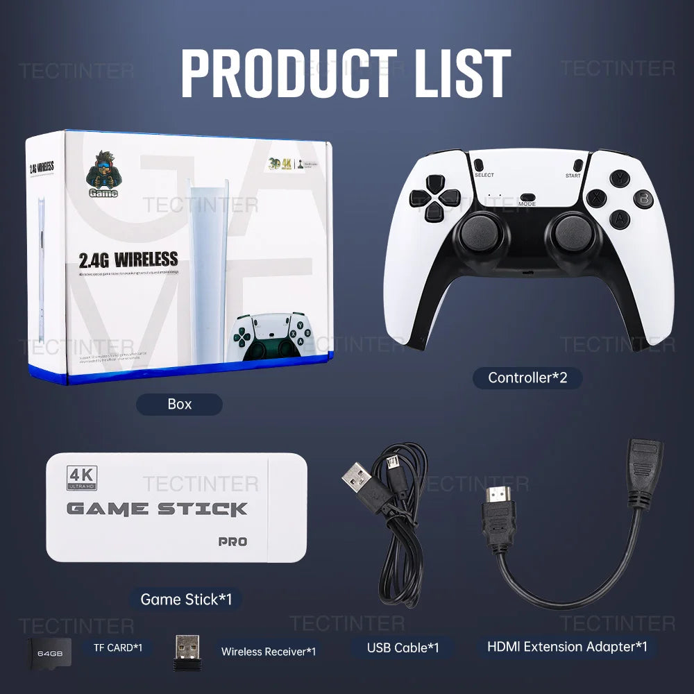 M15 Game Stick 4K Mini Retro Video Game Console