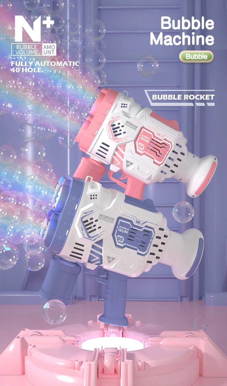 Bubble Gun Rocket Soap Bubble Machine