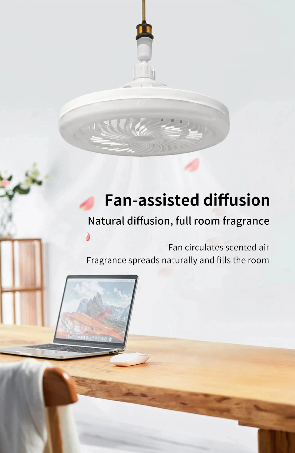 Modern Indoor 30W Ceiling Fan Lamp