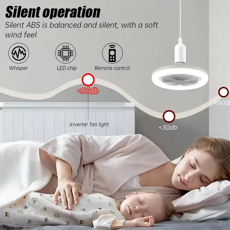 Modern Indoor 30W Ceiling Fan Lamp