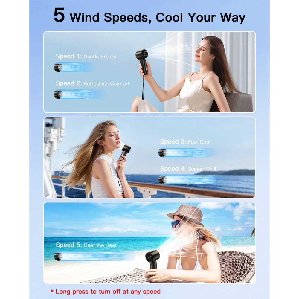 coldSky Portable Handheld Fan 4000mAh Battery