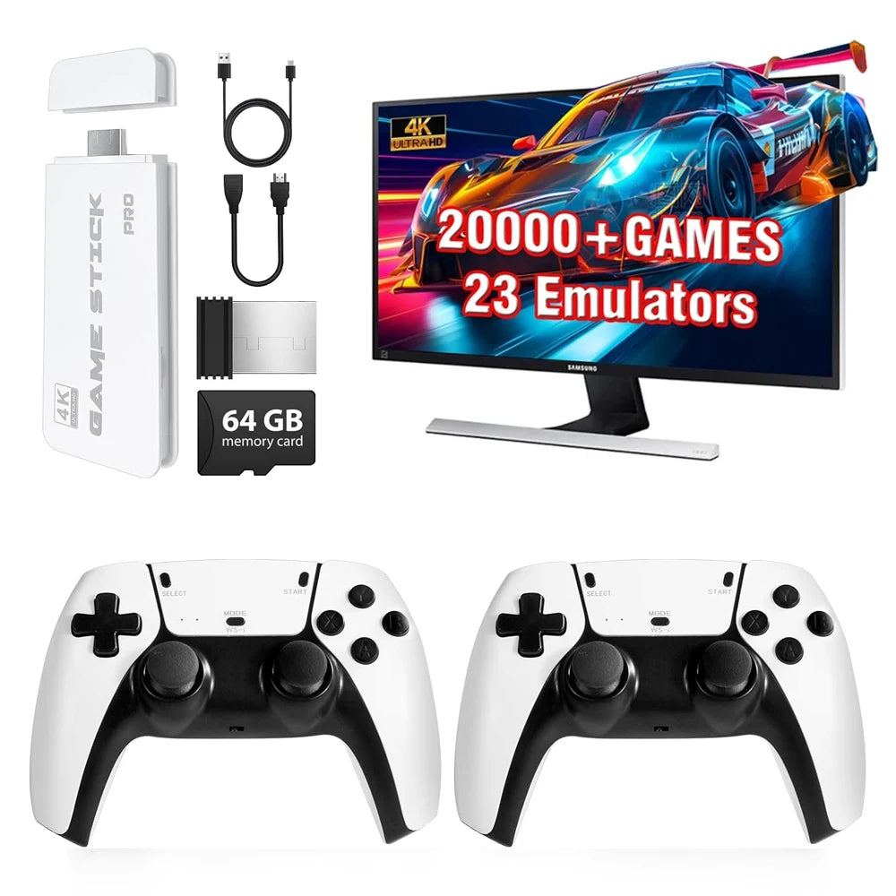 M15 Video Game Console 4K TV Game Stick 64G Built-in 20000 Games Retro