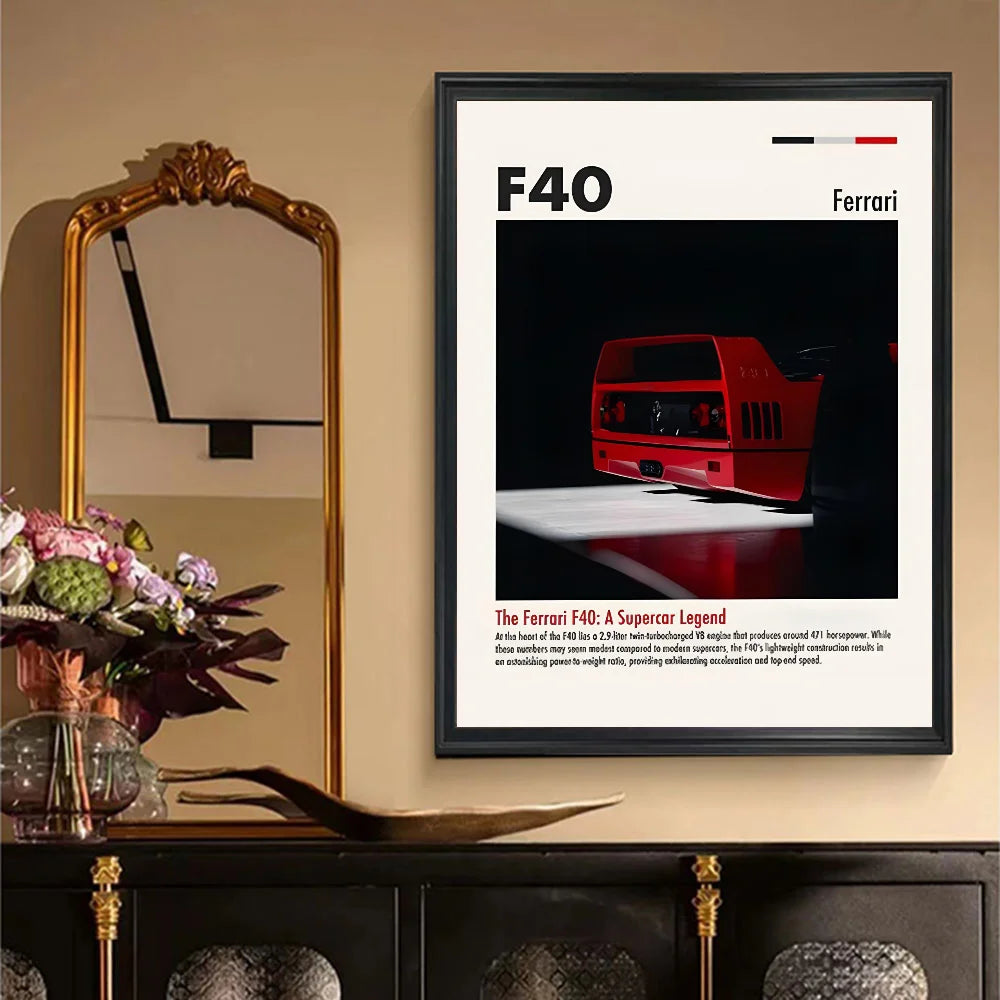 1pc Hot Classic Dream Cars GTR S1 M2 CSL F8 M3 Poster