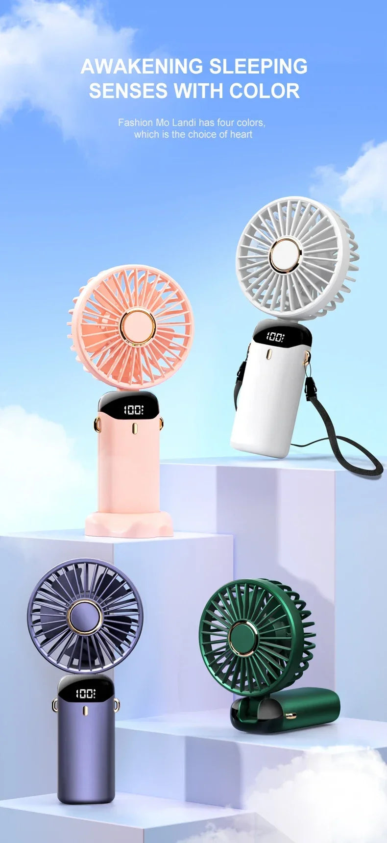 Handheld Mini Fan Foldable Portable