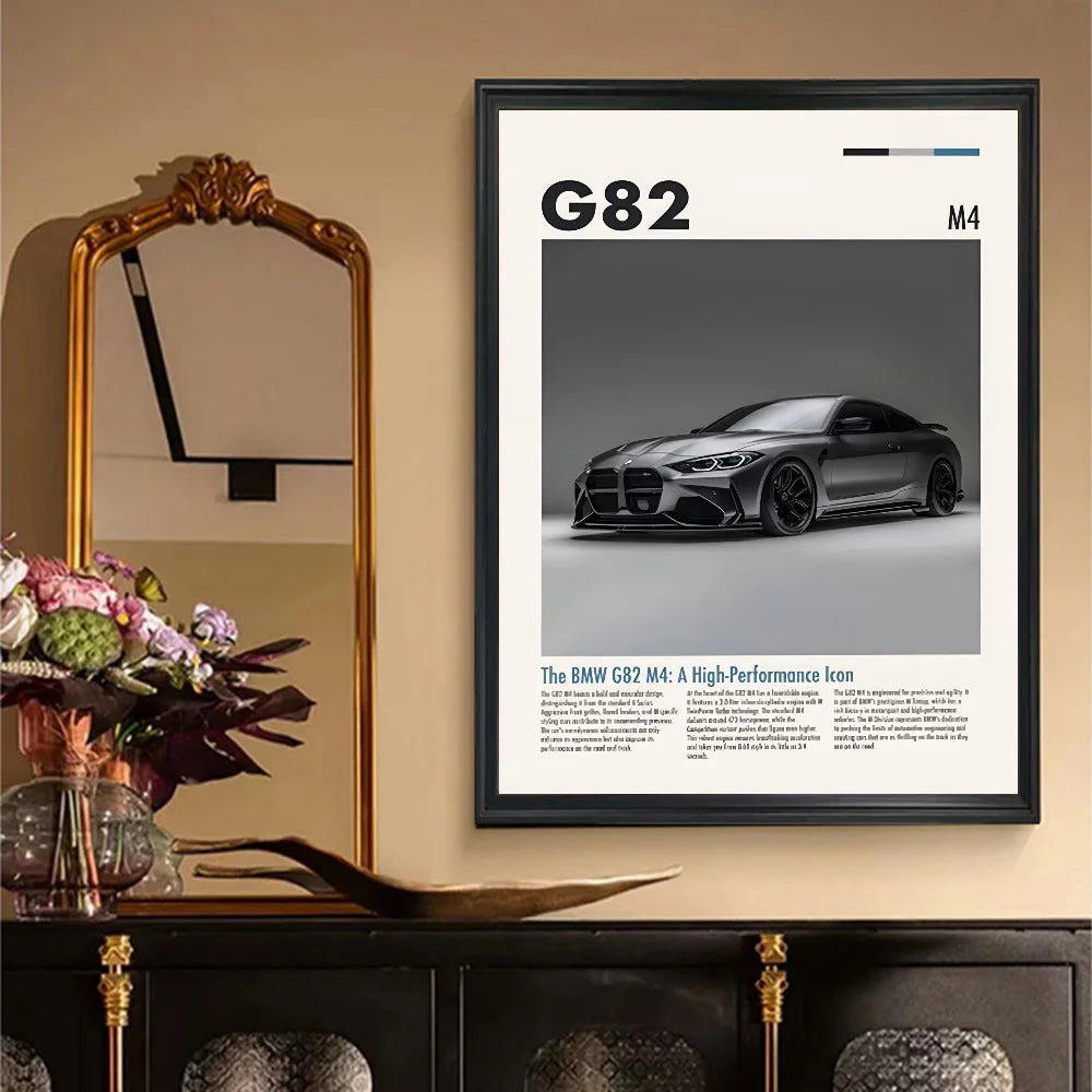 1pc Hot Classic Dream Cars GTR S1 M2 CSL F8 M3 Poster