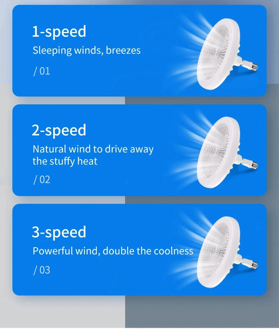 Modern Indoor 30W Ceiling Fan Lamp