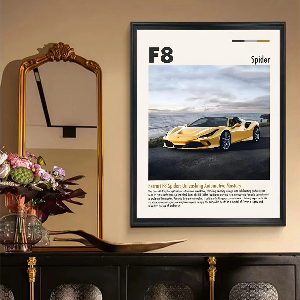 1pc Hot Classic Dream Cars GTR S1 M2 CSL F8 M3 Poster
