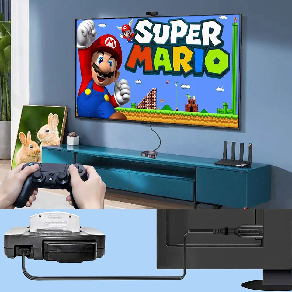N64 to HDMI Converter Adapter HDMI Cable for N64/GameCube/SNES