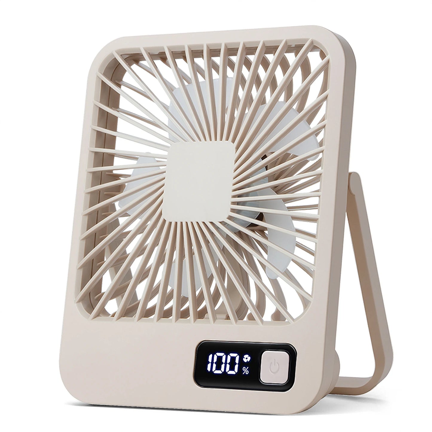 Desk Fan, Portable USB Rechargeable Fan, 180° Tilt Folding