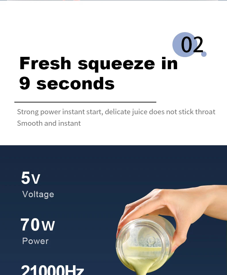 Portable Juicer Cup Smoothie Blender 6