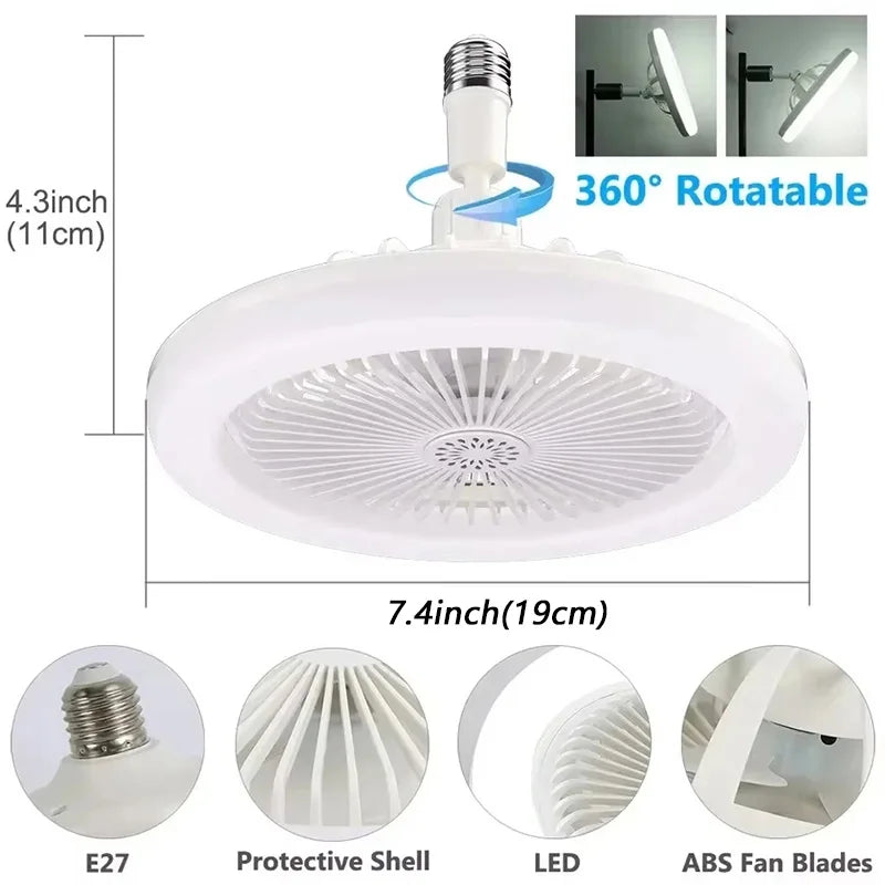 Modern Indoor 30W Ceiling Fan Lamp
