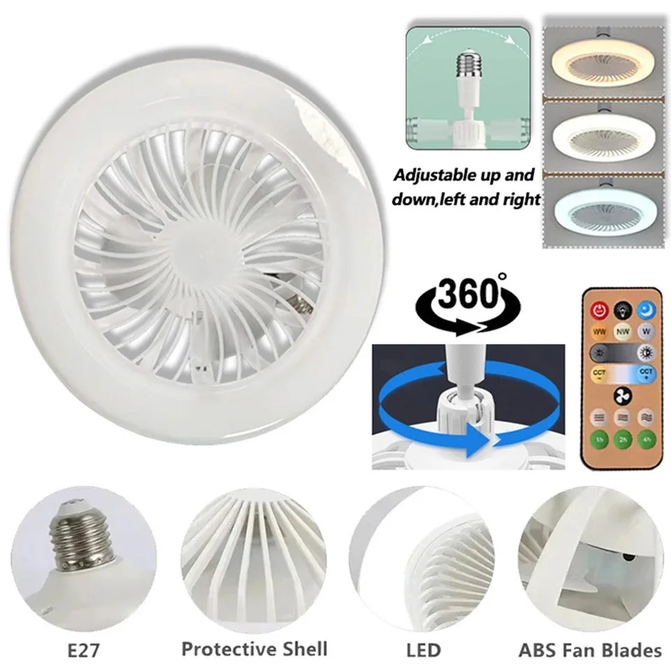 Modern Indoor 30W Ceiling Fan Lamp