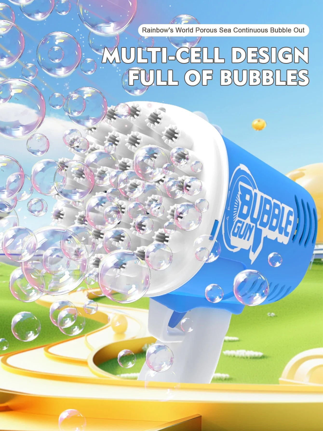 35 hole handheld bubble gun electric bubble