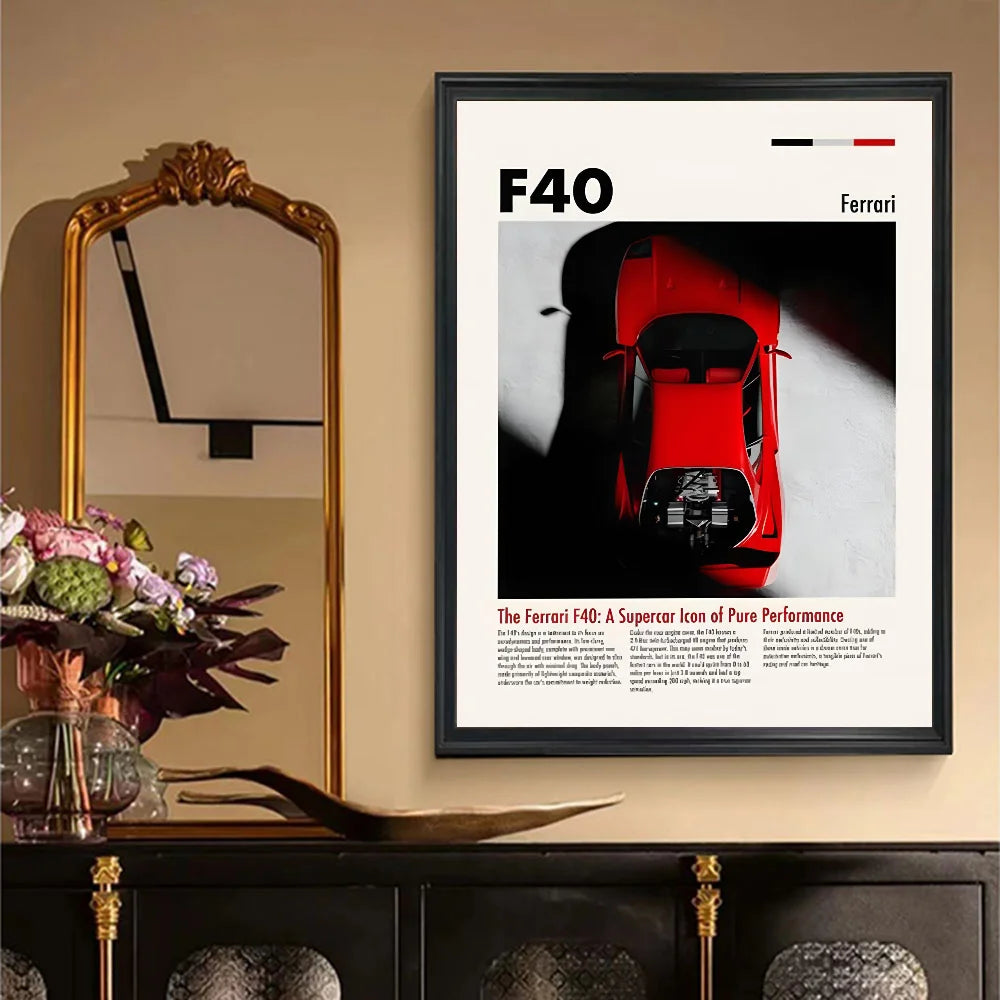 1pc Hot Classic Dream Cars GTR S1 M2 CSL F8 M3 Poster