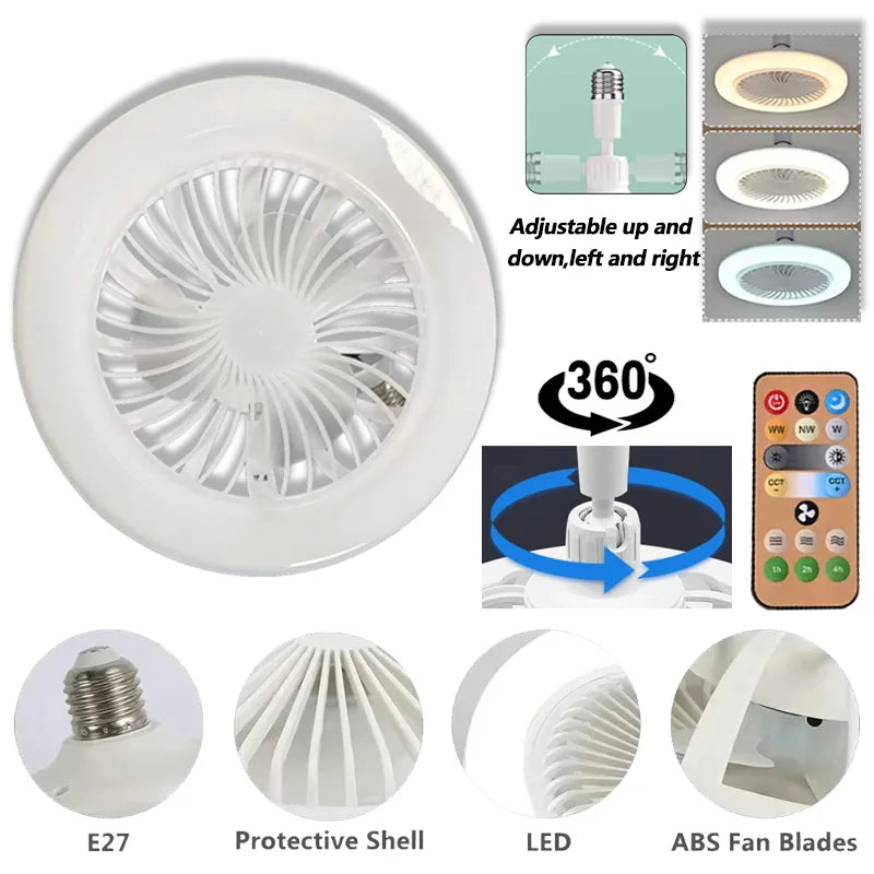 Modern Indoor 30W Ceiling Fan Lamp