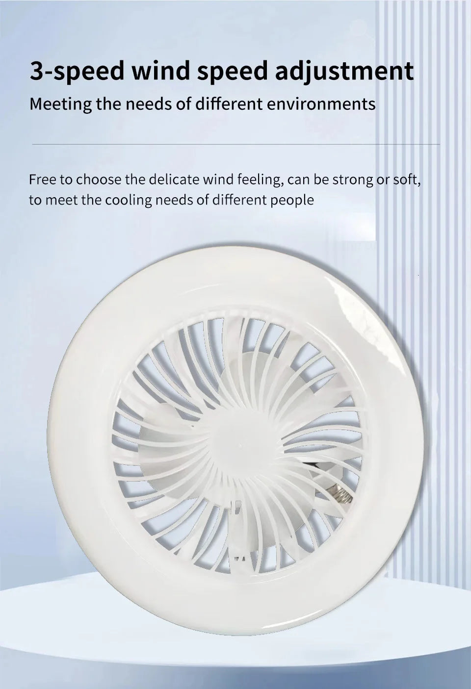 Modern Indoor 30W Ceiling Fan Lamp