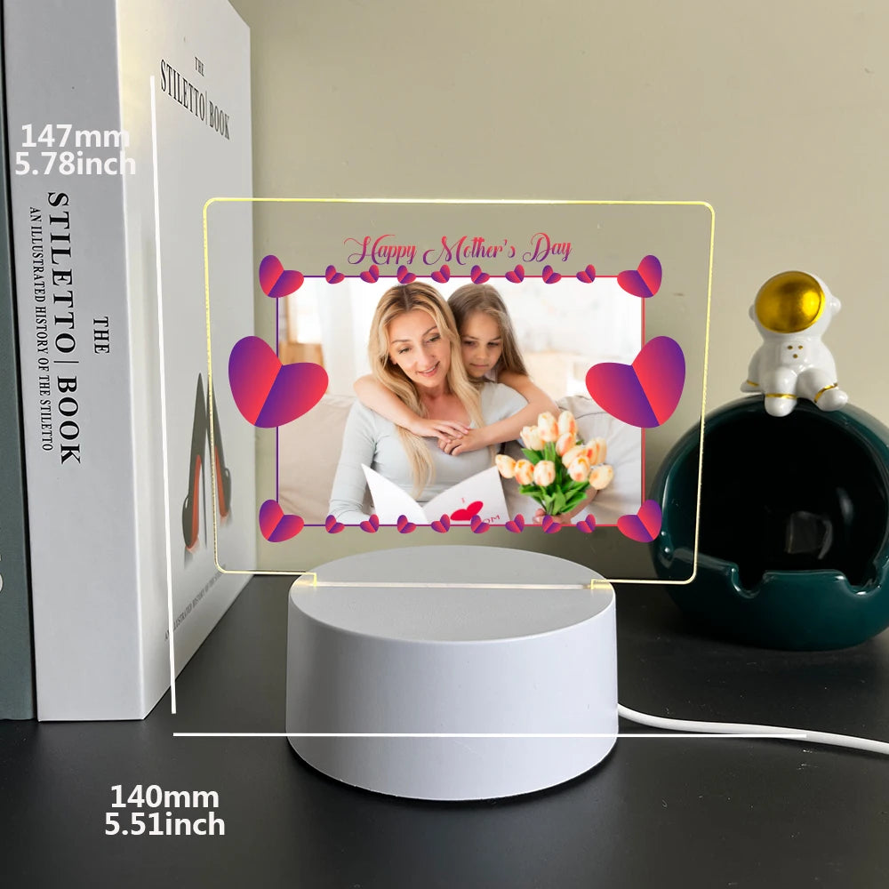 Personalized Custom Photo 3D Illusion Night Light - RGB LED Lamp | Anime Avatar Room Decor Gift