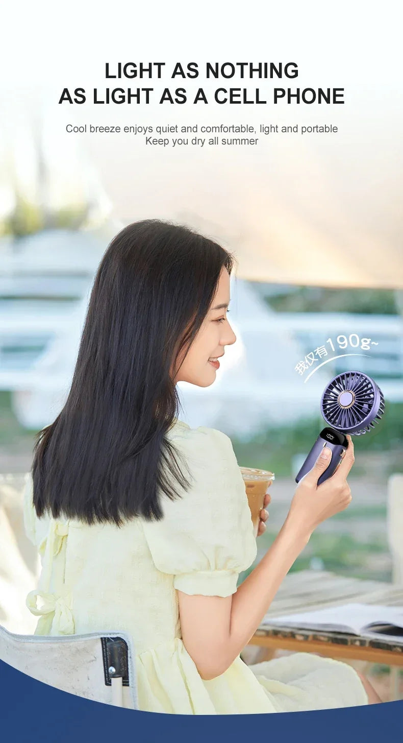 Handheld Mini Fan Foldable Portable