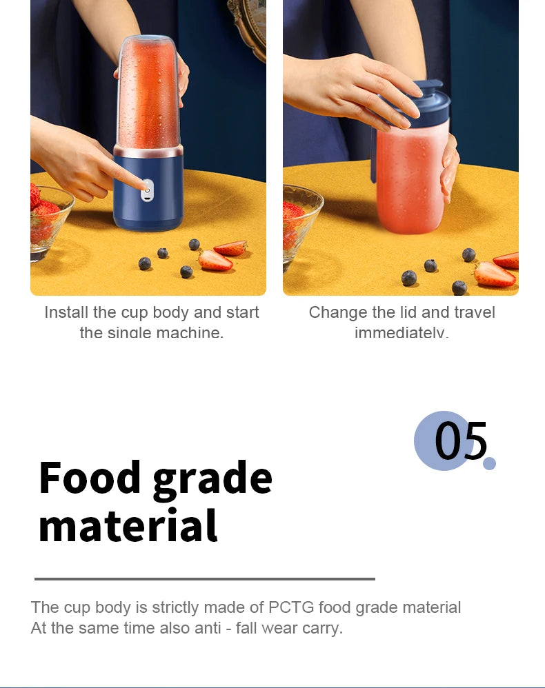 Portable Juicer Cup Smoothie Blender 6