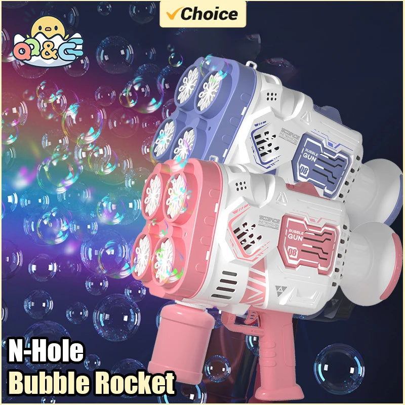 Bubble Gun Rocket Soap Bubble Machine