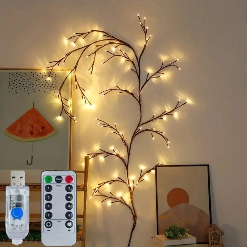 USB-Powered Willow Vine Fairy Lights -