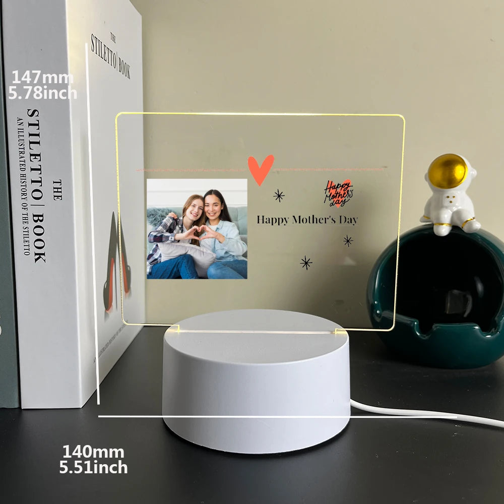 Personalized Custom Photo 3D Illusion Night Light - RGB LED Lamp | Anime Avatar Room Decor Gift