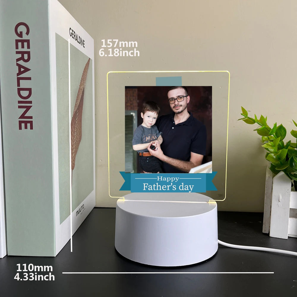 Personalized Custom Photo 3D Illusion Night Light - RGB LED Lamp | Anime Avatar Room Decor Gift