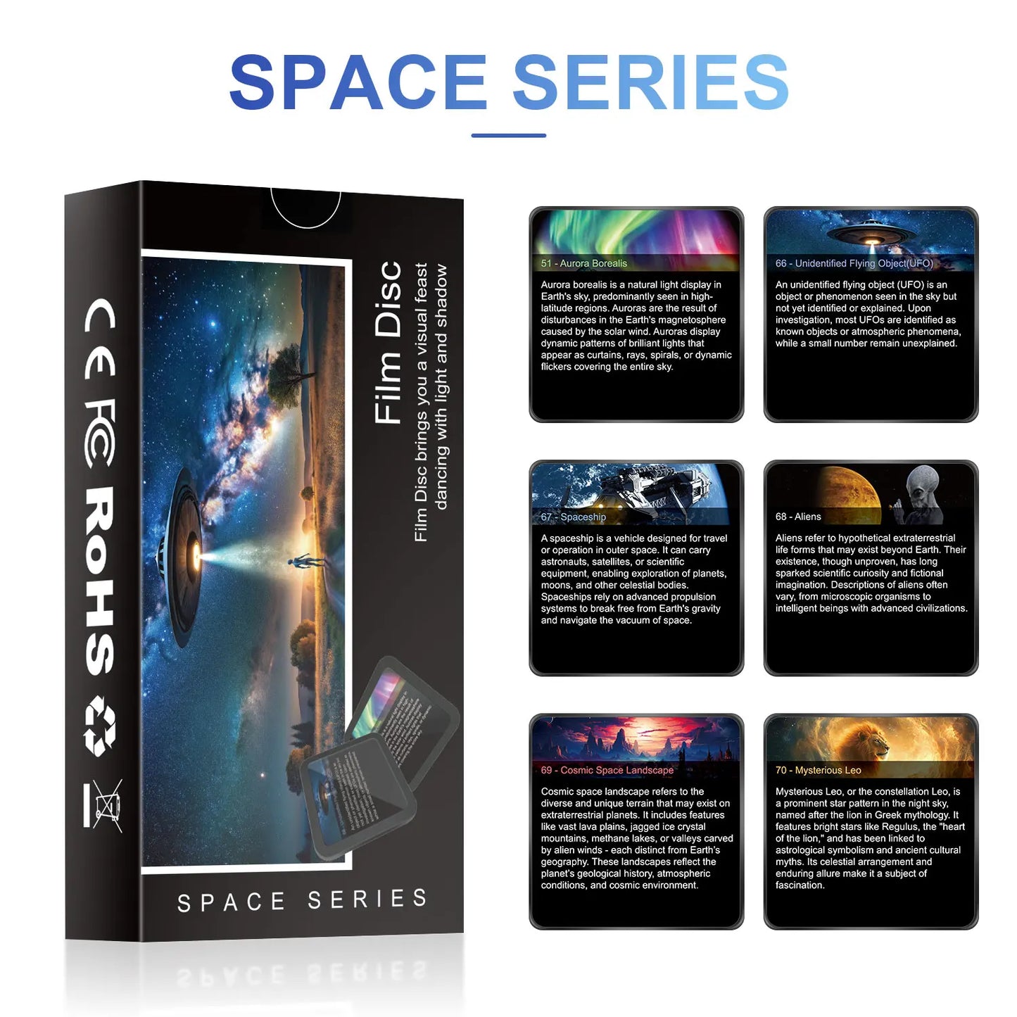 Night Light Galaxy Projector Starry Sky Projector Planetarium Lamp 6 Pack