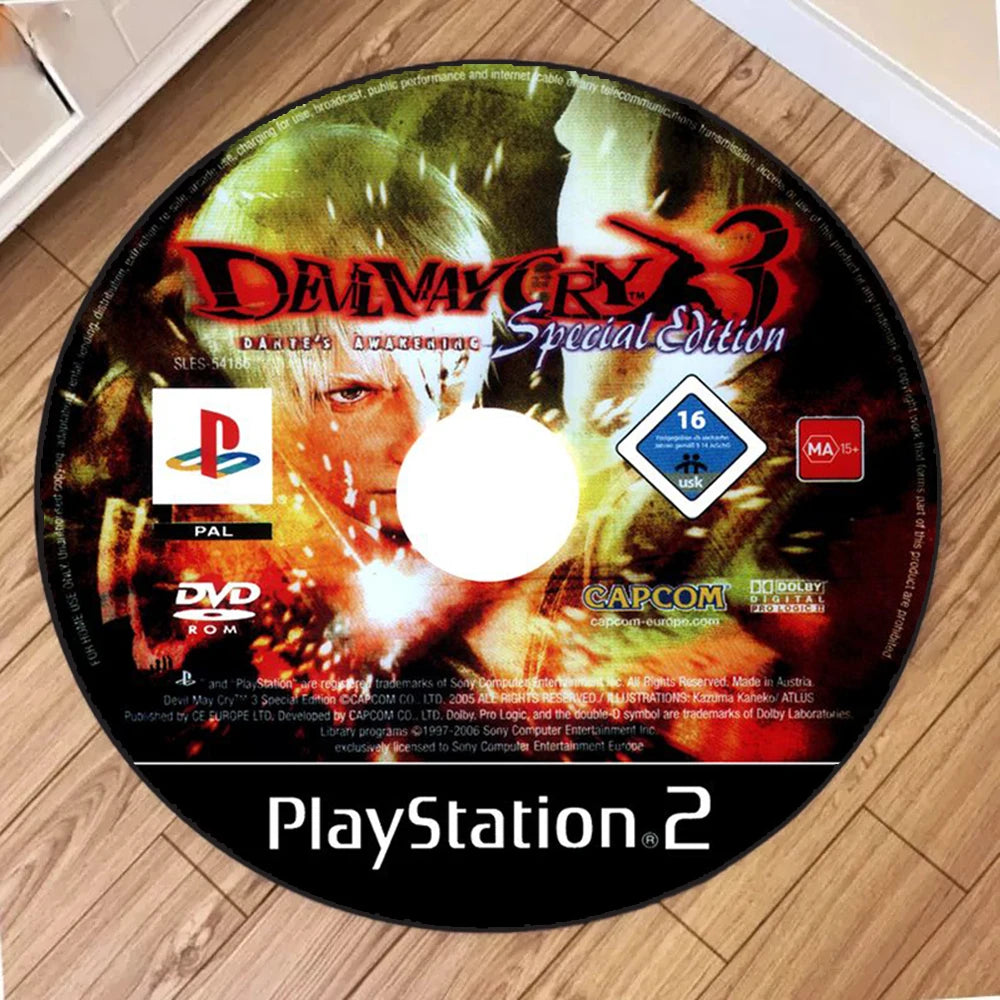 CD PlayStation 2 Grand Theft Auto Round Mat Living Room