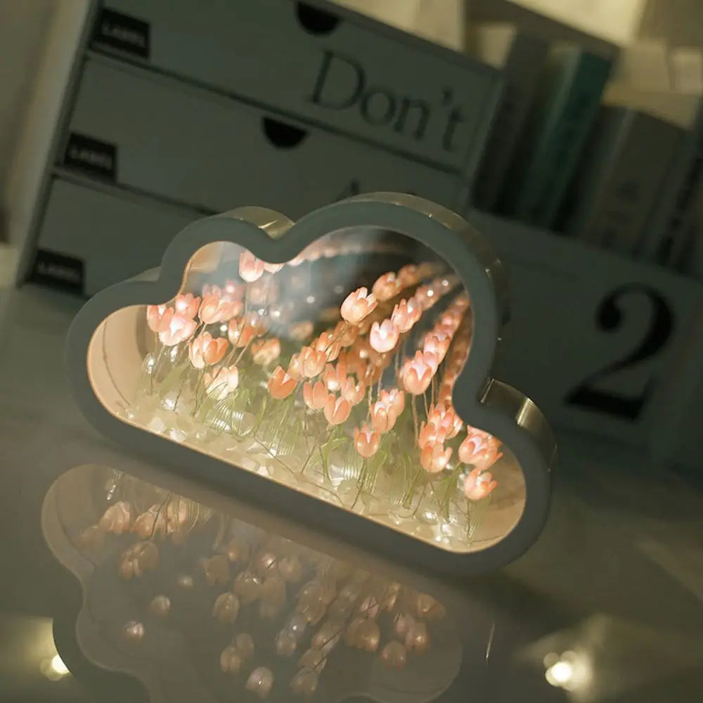 Cloud Tulip Night Light Handmade