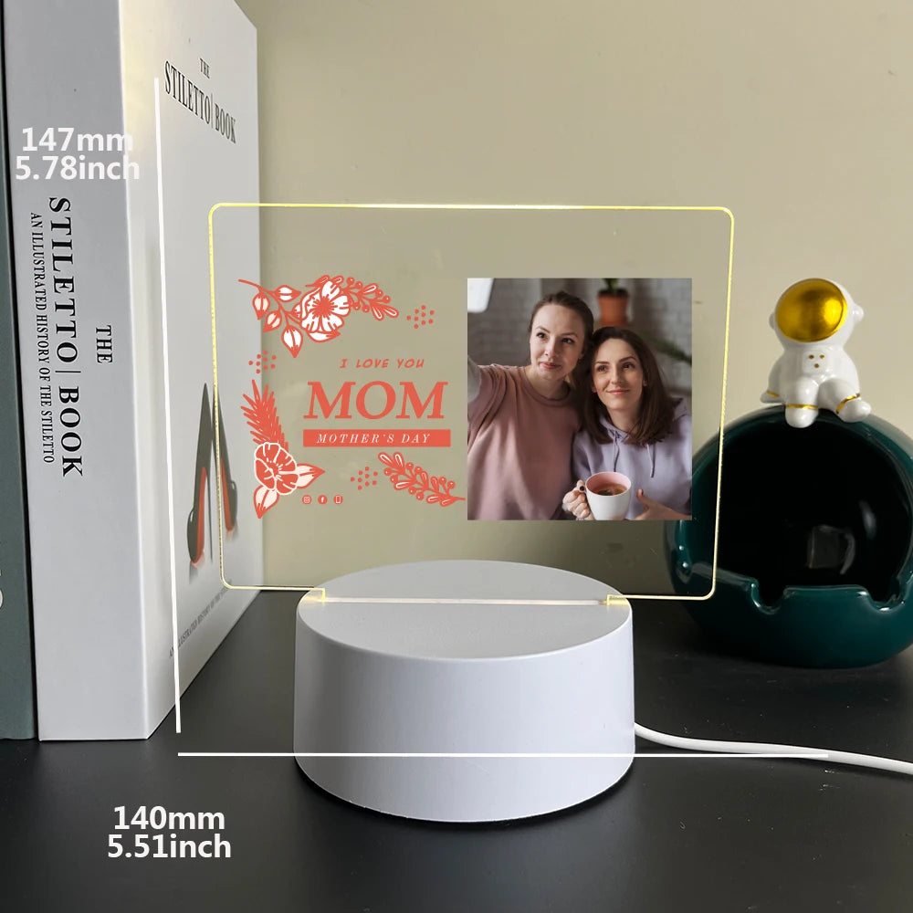 Personalized Custom Photo 3D Illusion Night Light - RGB LED Lamp | Anime Avatar Room Decor Gift