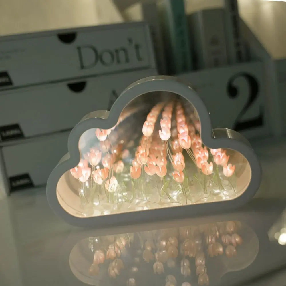 Cloud Tulip Night Light Handmade