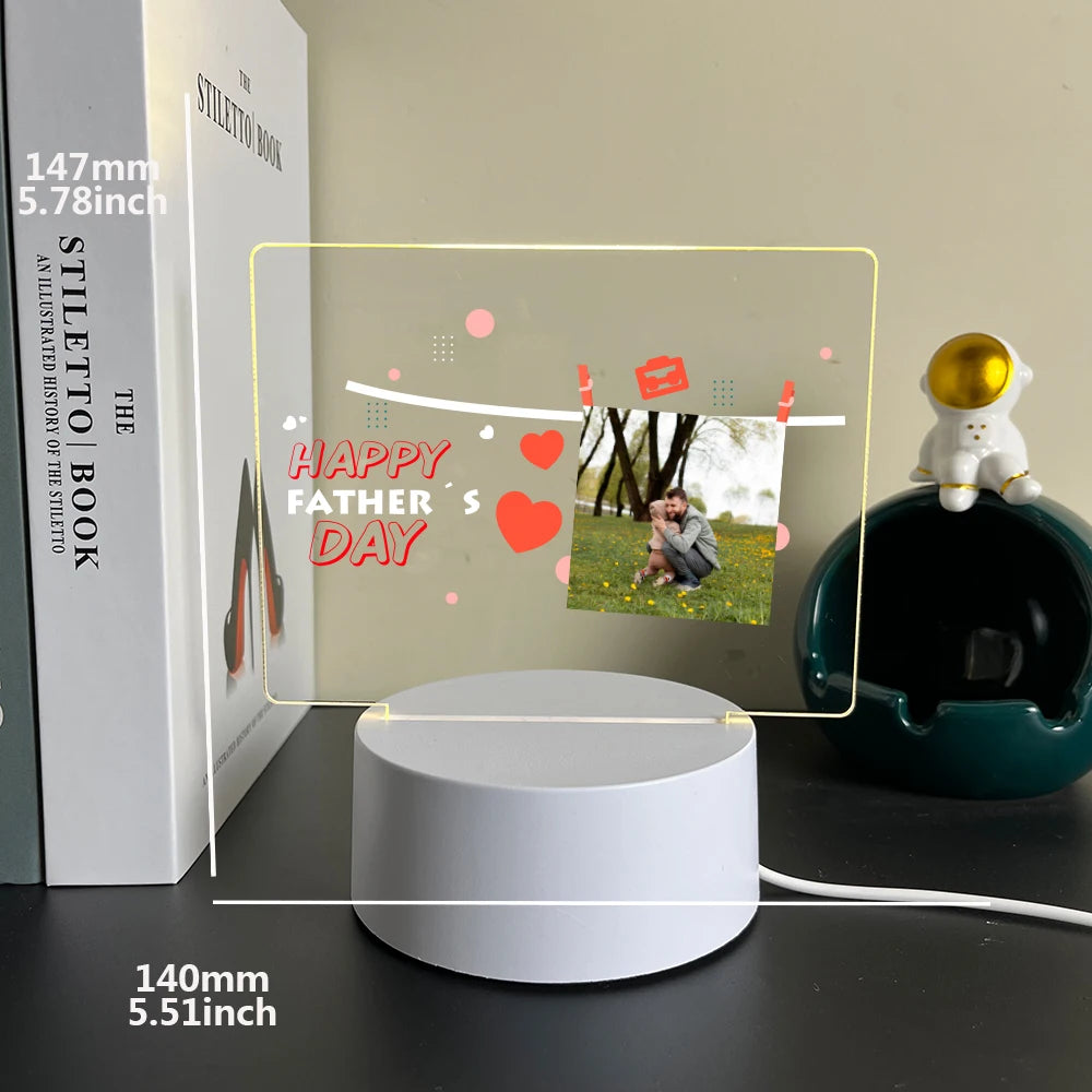 Personalized Custom Photo 3D Illusion Night Light - RGB LED Lamp | Anime Avatar Room Decor Gift