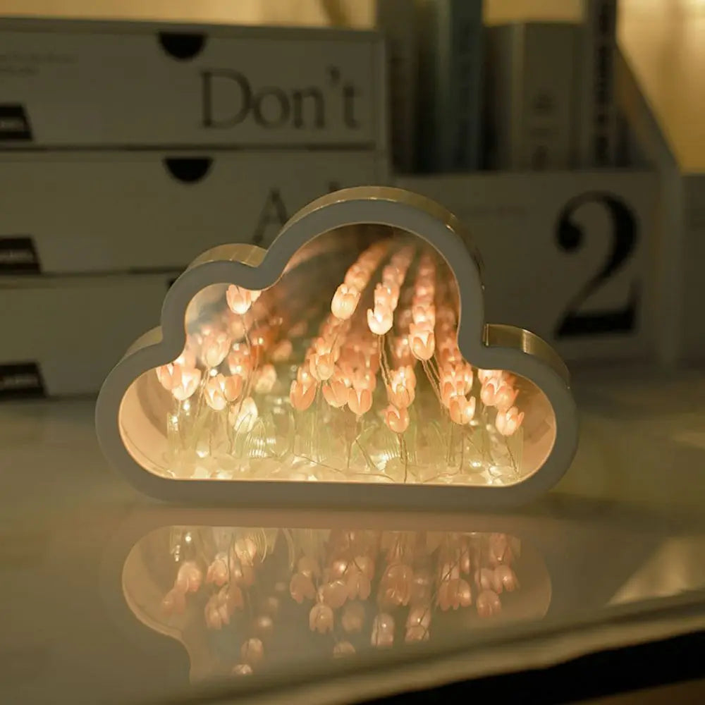 Cloud Tulip Night Light Handmade