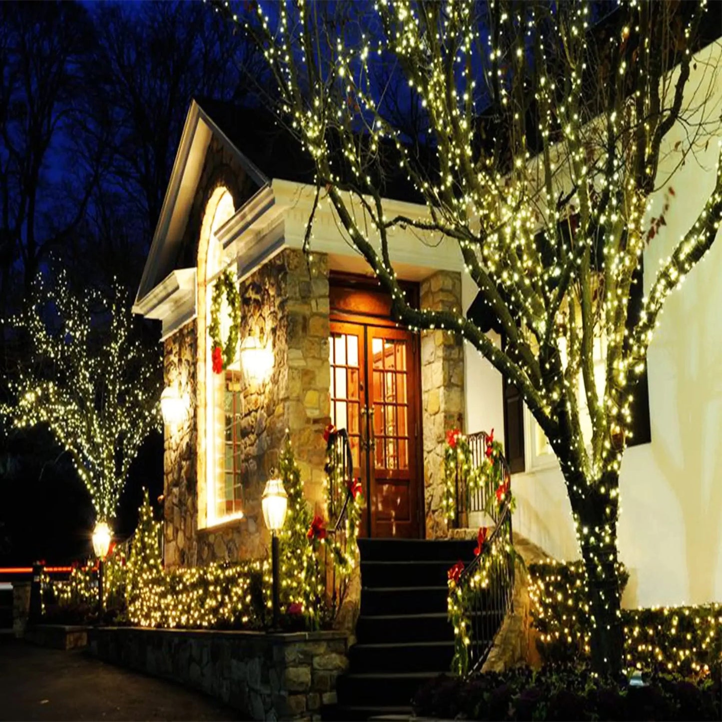 LED Solar String Light Fairy Outdoor Garden Lamp Christmas Garland