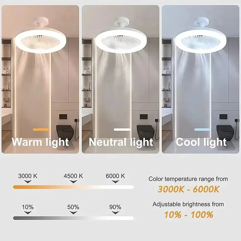 Modern Indoor 30W Ceiling Fan Lamp