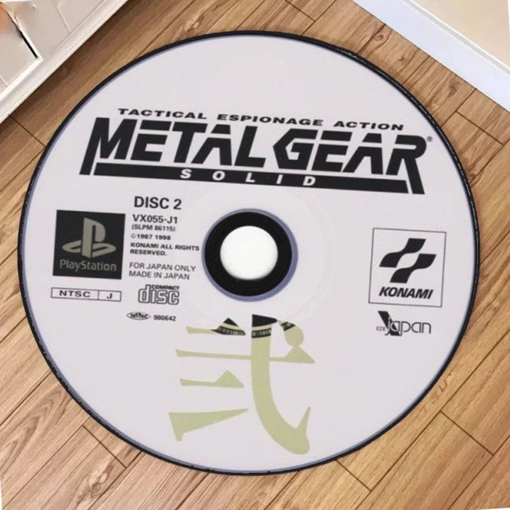 "METAL GEAR" Printed Circular Carpet CD Cartoon PS2 edition