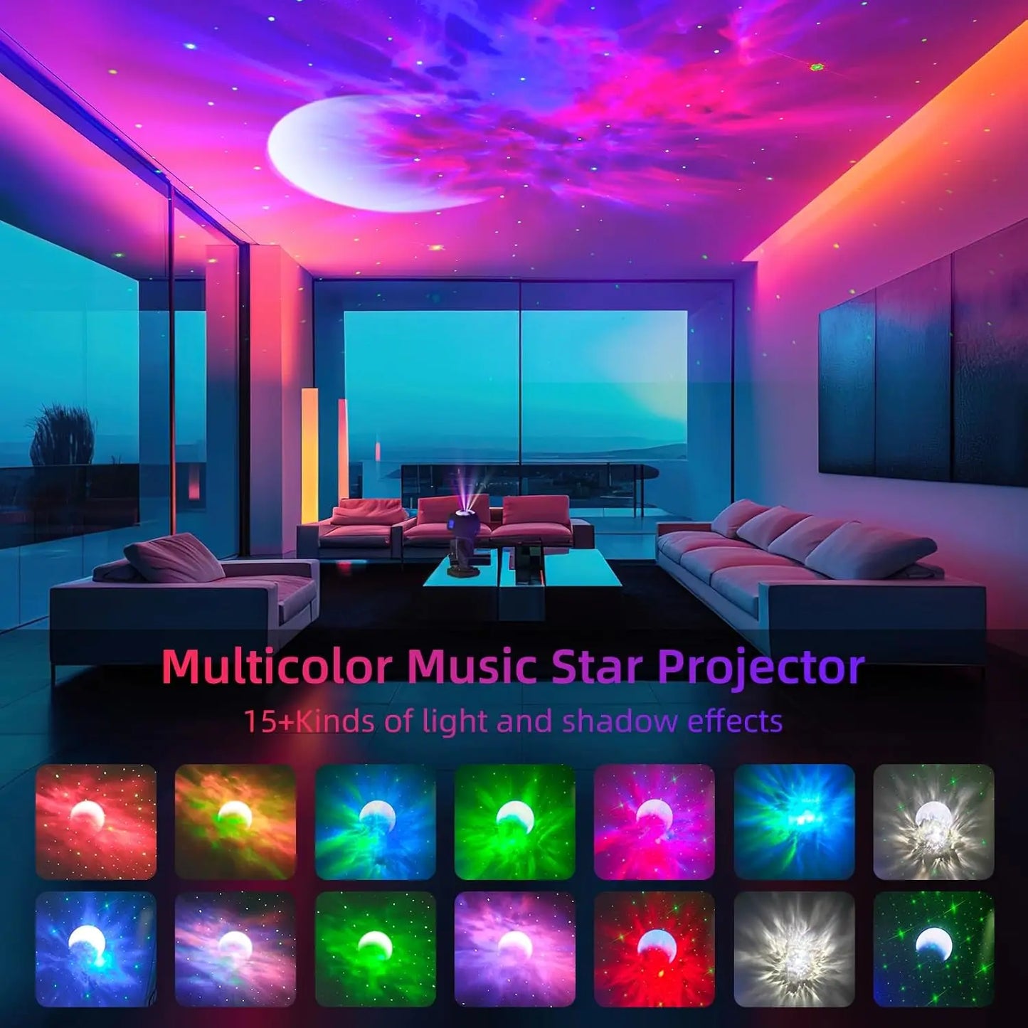 Astronaut Galaxy Projector Lamp - Star Projector Light, Bluetooth Speaker, Star and Moon Galaxy Lights for Bedroom with Remote