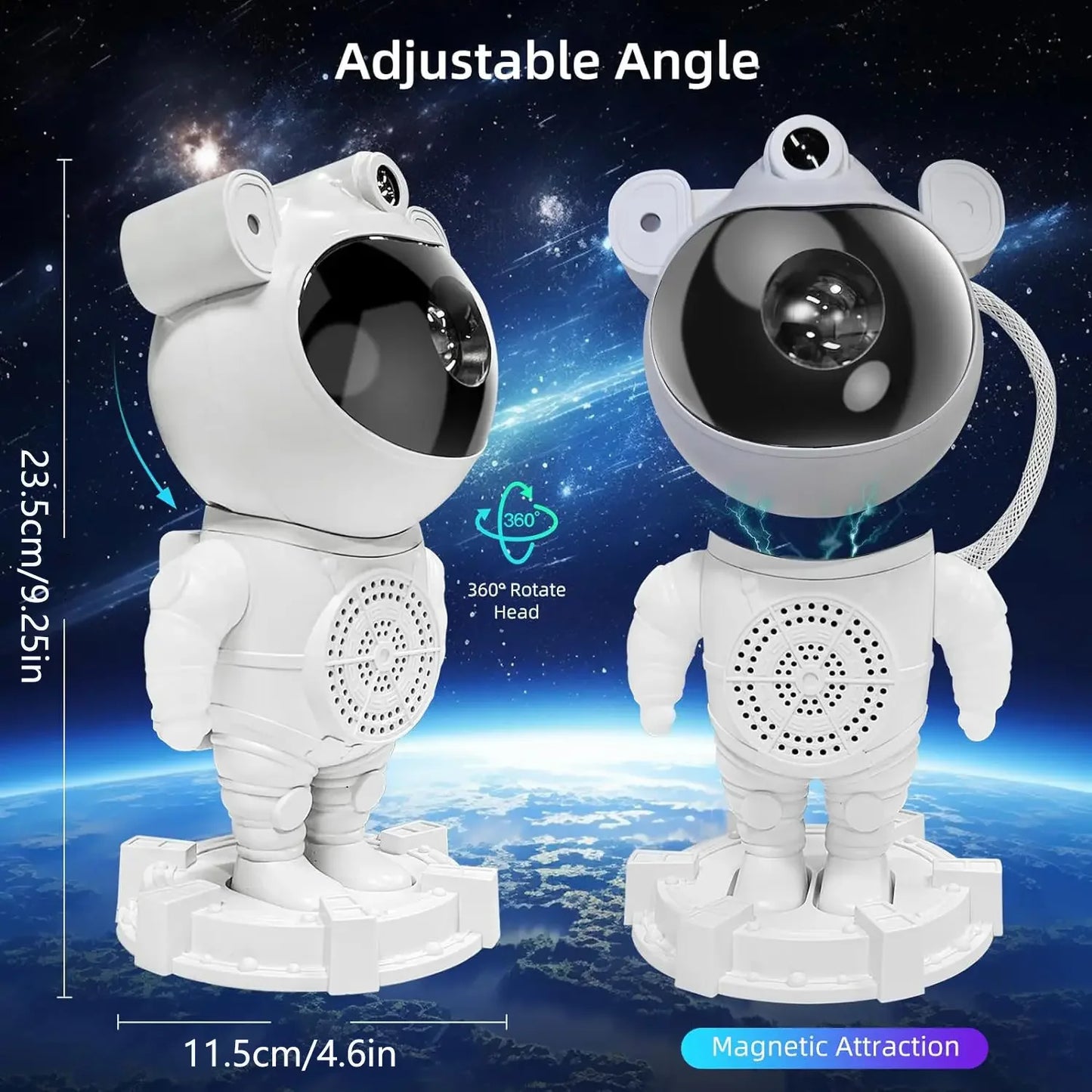 Astronaut Galaxy Projector Lamp - Star Projector Light, Bluetooth Speaker, Star and Moon Galaxy Lights for Bedroom with Remote