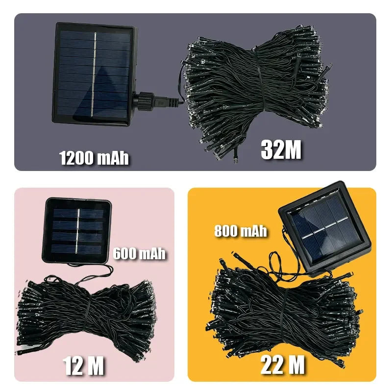 LED Solar String Light Fairy Outdoor Garden Lamp Christmas Garland