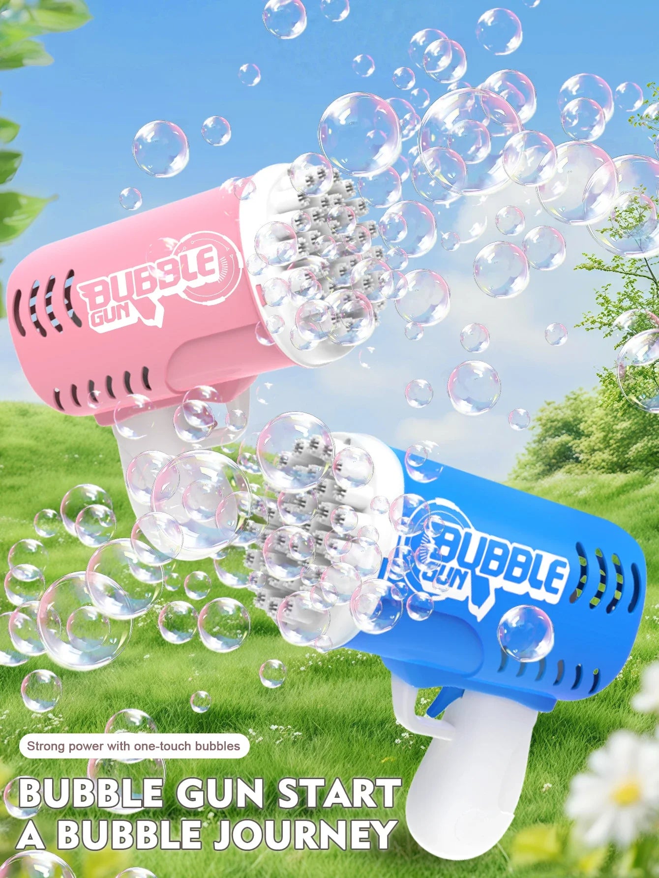 35 hole handheld bubble gun electric bubble